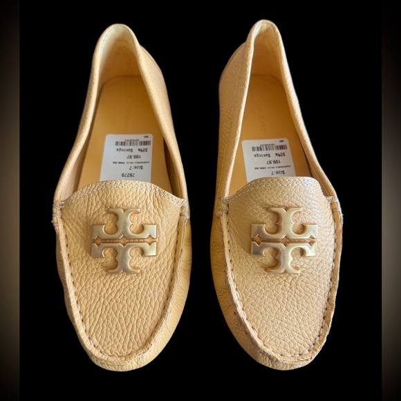 Tory Burch Shoes - NWT Tory Burch Orange and Purple Loafer With Gold Hardware Size 7